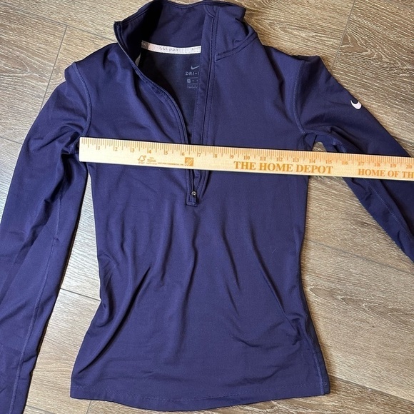 Nike Pro Pullover Shirt Womens Purple 1/4 Zip Pullover Yoga • Running - Picture 2 of 7